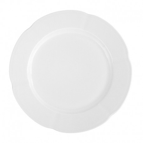service de table complet, vaisselle en porcelaine blanche, assiette 27 cm ronde plate, art de la table