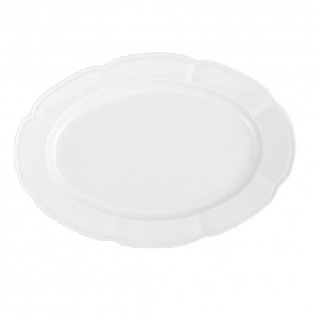 service de table complet, vaisselle en porcelaine blanche, plat de service 29 cm ovale, art de la table