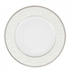 Assiette à aile plate ronde 18 cm La Roseraie en porcelaine