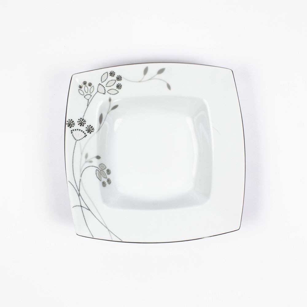 Assiette creuse porcelaine blanche - L 21 cm - Tokio