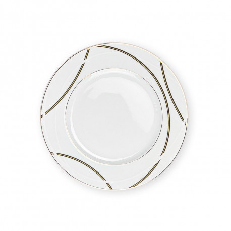 Assiette à aile plate ronde 20 cm Ornelia en porcelaine