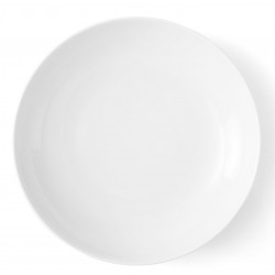 Assiette calotte 22 cm Muscari en porcelaine blanche