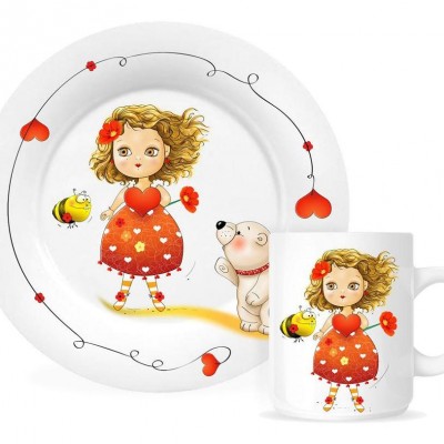 Services de table vaisselle en porcelaine blanche pour enfants - Services  de table, vaisselles en porcelaine - Tasse & Assiette
