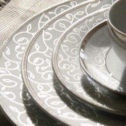 Service de vaisselle en porcelaine CANVAS Lauren pour 8 personnes, blanc,  34 pièces